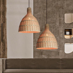 New Large Wabi-sabi Style Rattan Pendant Light