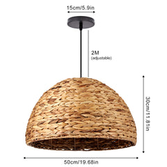 Natural Bowl Farmhouse Coastal Pendant Light
