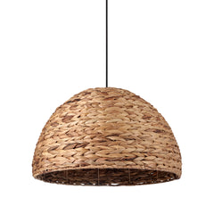 Basket Rattan Pendant Lights Seagrass Semi-circular Hand Woven Rattan Pendant Lights