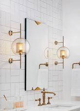 MILANA Clear Glass Shade Sconce Wall