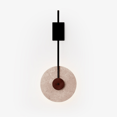 Disc Travertine Wall Lamp