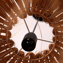 Retro wabi-sabi style bedroom bedside straw art lamp