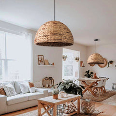 Natural Bowl Farmhouse Coastal Pendant Light