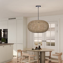 Vintage straw pendant light