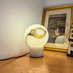 Alabaster Athena Ball Table Lamp