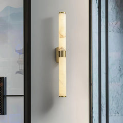 Alabaster Cylindrical Line Wall Light