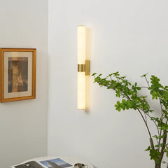 Alabaster Cylindrical Line Wall Light