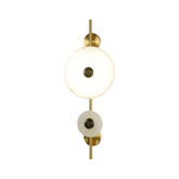 Alabaster Eclipse Round Wall Light