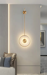 Alabaster Modern Round Strip Wall Lamp