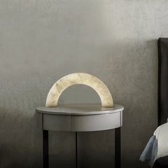 Alabaster Piped Table Lamp