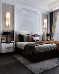 Alabaster Stone Brass Wall Lamp