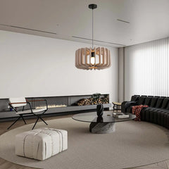 Column Shaped Birdcage Acoustic Pendant Light