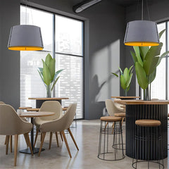 Double Layer Circular Acoustic Pendant Light for Office