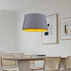 Double Layer Circular Acoustic Pendant Light for Office