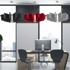 Wing Panel Acoustic Pendant Light for Living Room