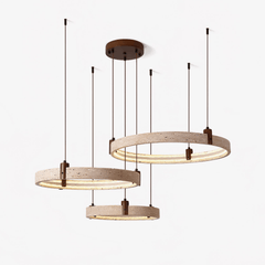Celestial Orbit Travertine Chandelier