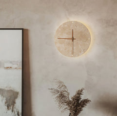 Clock Travertine Wall Lamp