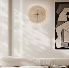 Clock Travertine Wall Lamp