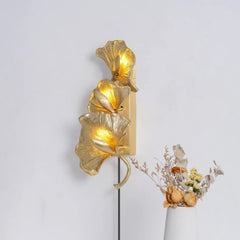 Ginkgo Leaf Plug In Wall Lamp