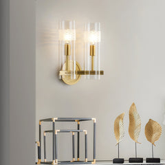 Glass Candlestick Wall Light