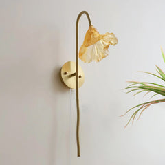 Lotus Amber Plug In Wall Lamp