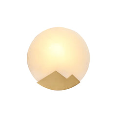 Modern Alabaster Brass Wall Light
