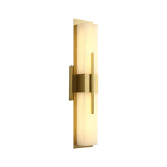 Modern Alabaster Cuboid Copper Wall Lamp