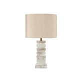 Modern Alabaster Stacked Table Lamp
