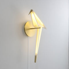 Perching Bird Plug In Wall Lamp