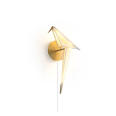 Perching Bird Plug In Wall Lamp