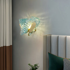 Petal Blue Glass Wall Lamp