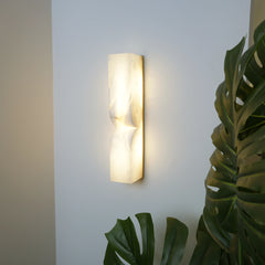 Rectangular Alabaster Essence Wall Sconce