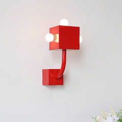Red Cube Wall Sconce