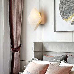 Rhombus Real Alabaster Wall Sconce