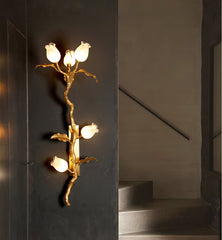 Rose Brass Wall Light