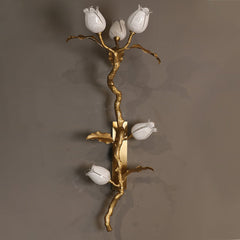 Rose Brass Wall Light