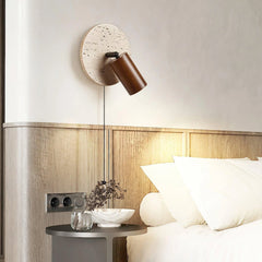 Round Miadi Travertine Wall Lamp