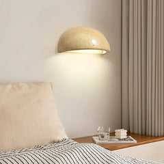 Semicircular Twilight Travertine Wall Lamp