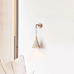Cement Vintage Wood Wall Lamp