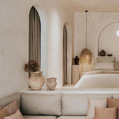 Retro wabi-sabi style bedroom bedside straw art lamp