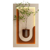 Sandstone Botanical Wall Decor - LED Art with Remote Control