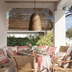 Big Sur Coastal Interior Design Rattan Pendant Light