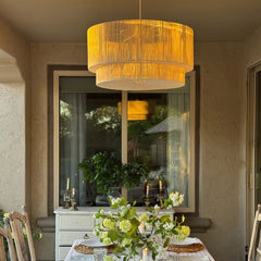 Shiloh Rattan Pendant Light - Bohemian Lampshade, Rattan Light Fixture