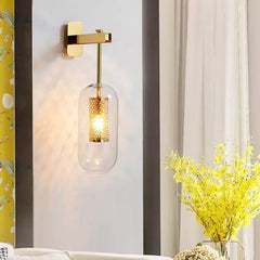 MILANA Clear Glass Wall Lamp