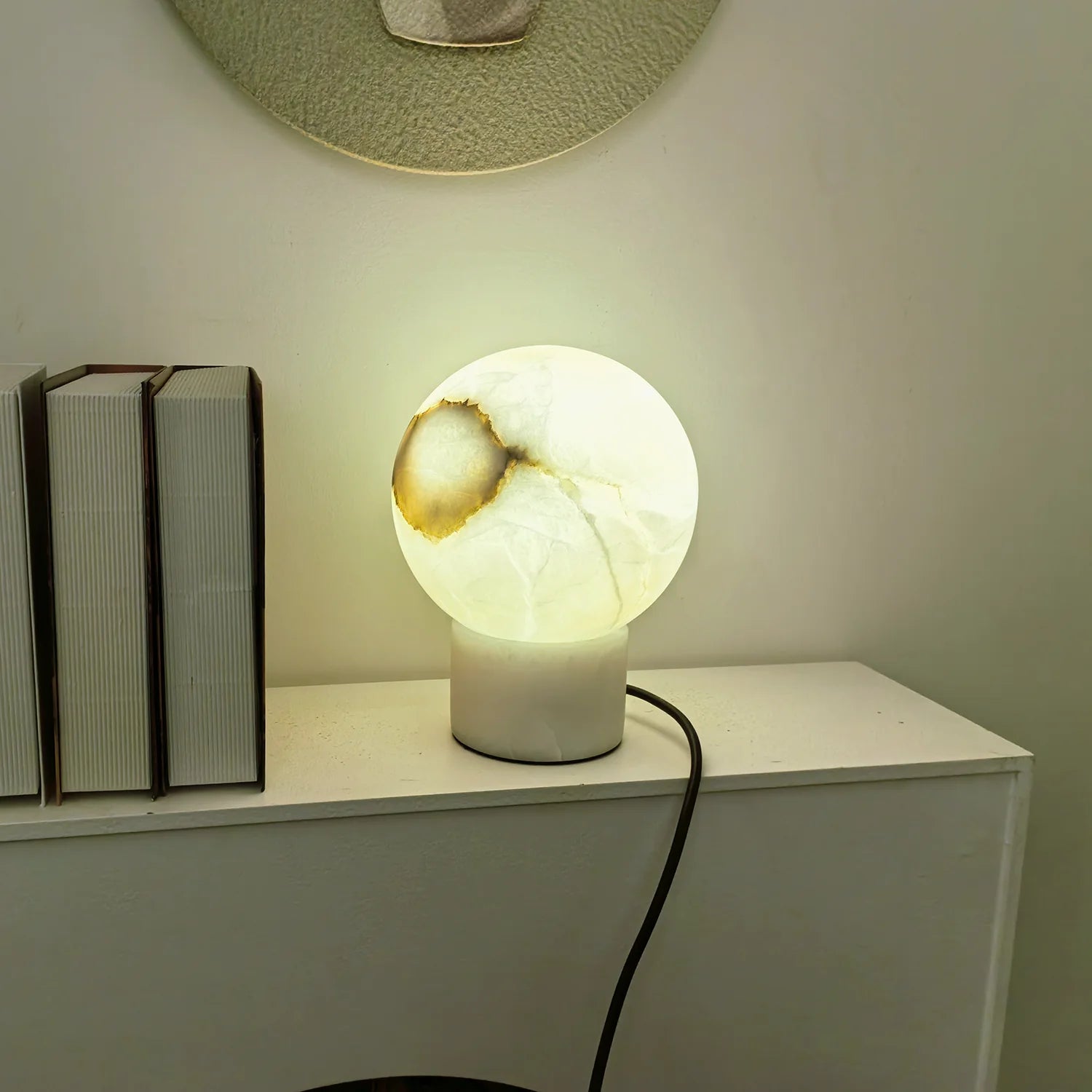 Alabaster Athena Ball Table Lamp