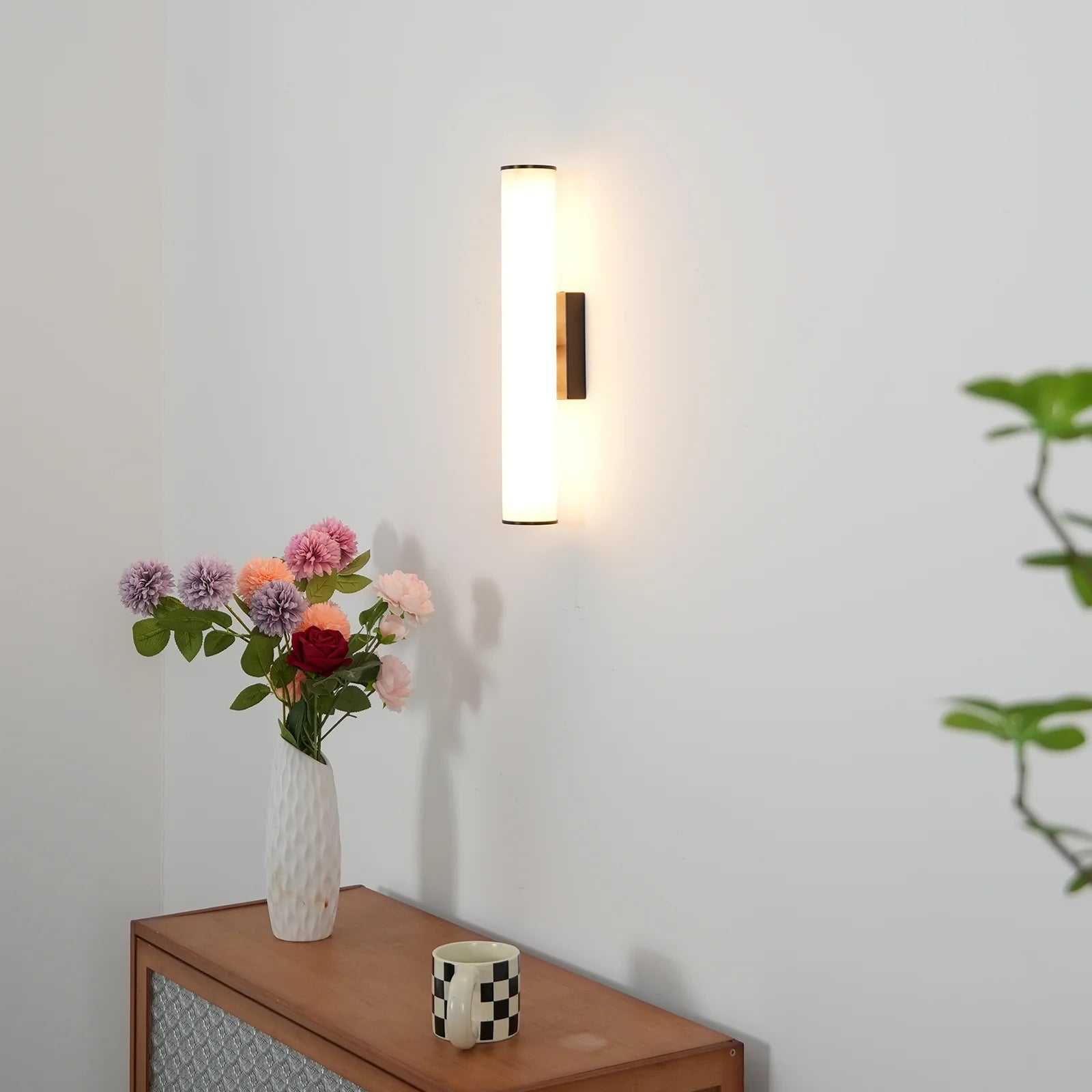 Alabaster Callisto Cylindrical Wall Lamp