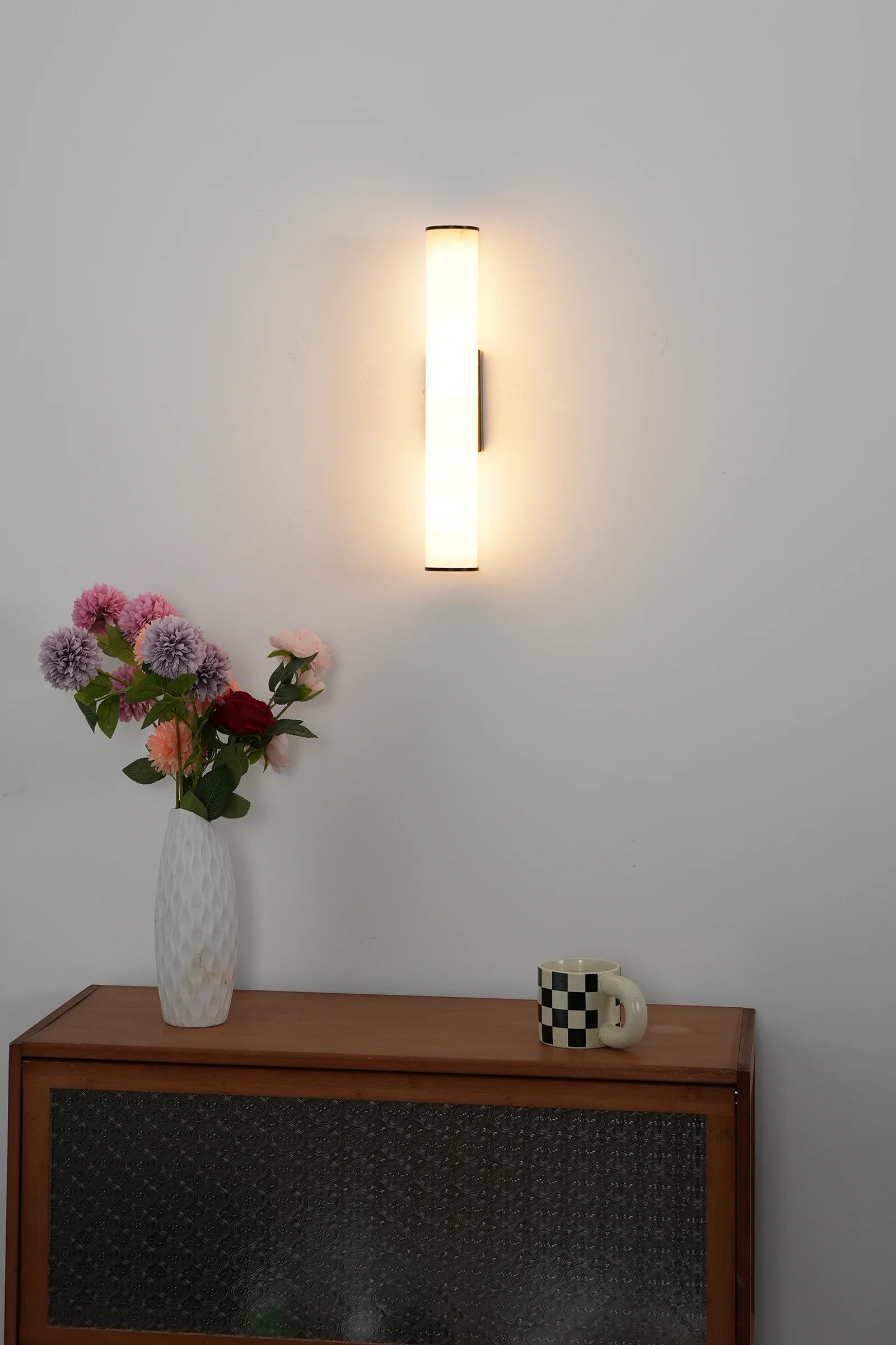 Alabaster Callisto Cylindrical Wall Lamp