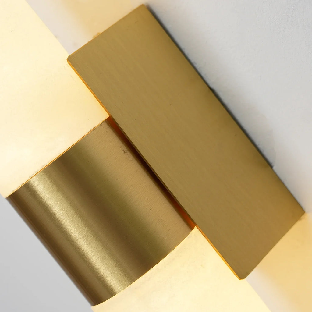 Alabaster Cylindrical Line Wall Light