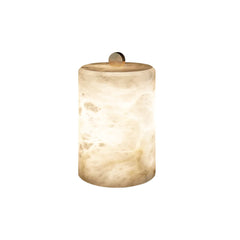 Alabaster Cylindrical Table Lamp