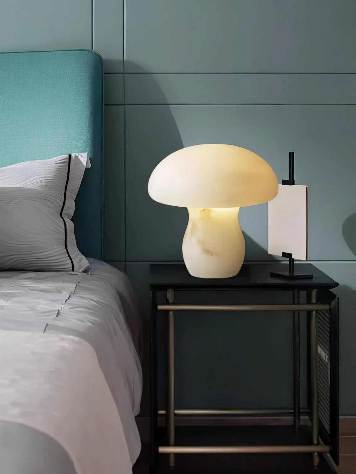 Alabaster Modern Mushroom Table Lamp